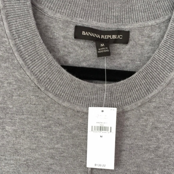 Banana Republic Center Seam Gray Knit Sweater Dress Long Sleeve Medium New $139 - Picture 5 of 10